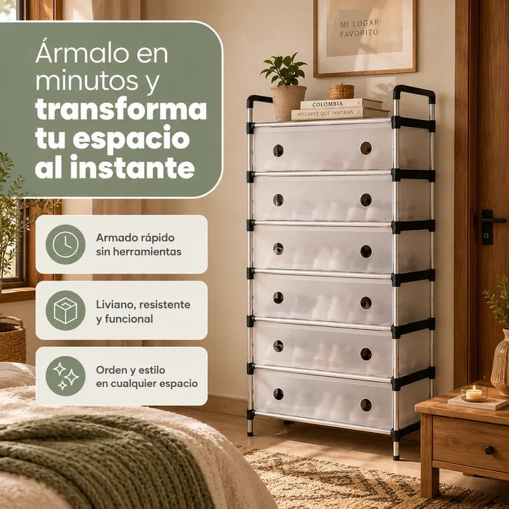 Organizador de Zapatos Multifuncional de 6 Niveles