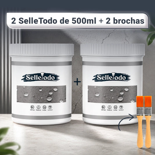 Combo 2 SelleTodo de 500ml + 2 brochas: Impermeabiliza más por menos